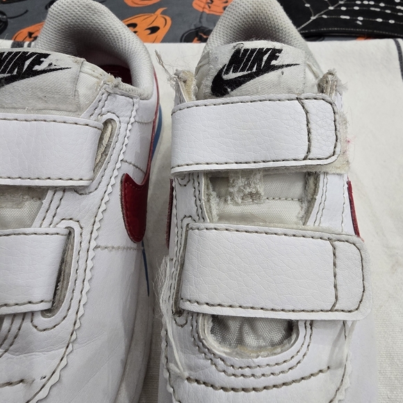 Size 12c - Nike Classic Cortez Leather White Red - Picture 5 of 12